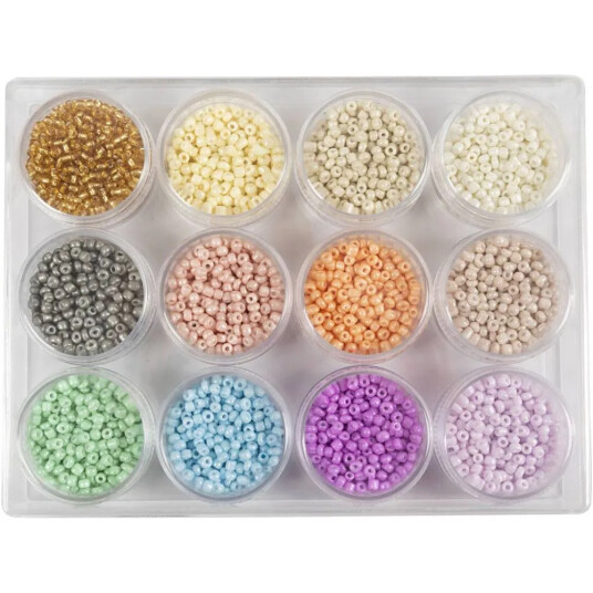 Creativ Company Rocaiperler Ø3 mm Pastell 12 x 17 gr.