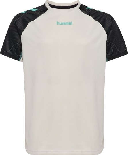 Hummel T skjorte hmlBlaze 2.0 Dampgrå/Pool Blue Hummel 8 år (128) T skjorte Beige Grønn Hvit Svart