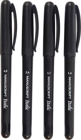 Kalligrafitusj Creativ Company Svart 4 stk/1 Pk