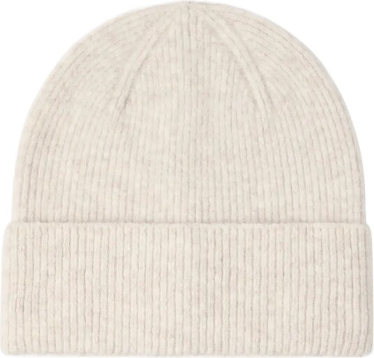 Lindex Rib-Knit Beanie - LIGHT BEIGE MELANGE - One Size