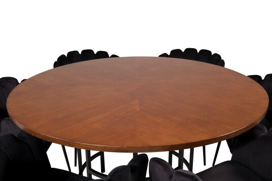 Venture Home Copenhagen Spisegruppe 140 cm Rund med 6 Limhamn Stoler Sort