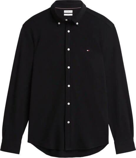 Tommy Hilfiger Knitted Shirt Sf   Black   XL