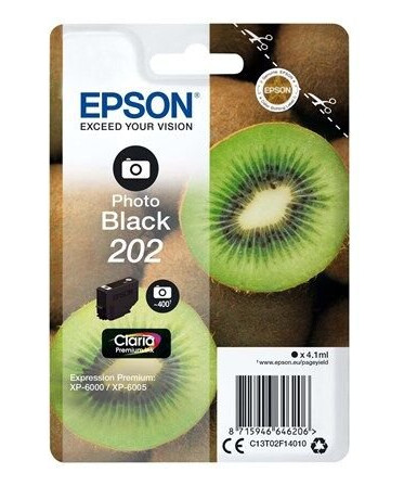 Epson 202 - foto-sort - original - blkpatron - Blekkpatron Foto-sort