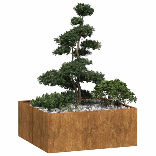 vidaXL Hageblomsterpotte Rusten 100 x 100 x 40 cm