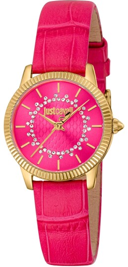 Just Cavalli Dameklokke JC1L258L0215 Glam Chic Rosa/Lær Ø28 mm Just Cavalli Dameklokke JC1L258L0215 Glam Chic Rosa/Lær Ø28 mm
