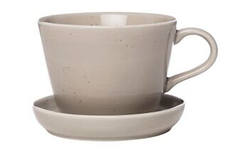 Ernst Form Kaffekopp med fat Ø 9 cm porselen sand Ernst Form Kaffekopp med fat Ø 9 cm porselen sand