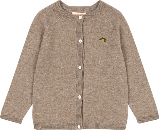 Konges Sløjd Cardigan Strikk Ull Mattou Light Brown Konges Sløjd 1 år (80) Cardigan Brun