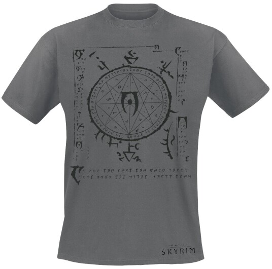 The Elder Scrolls - gaming T-skjorte - V - Skyrim - Mysterium Xarxes - S til XXL - Herrer - gråmelert