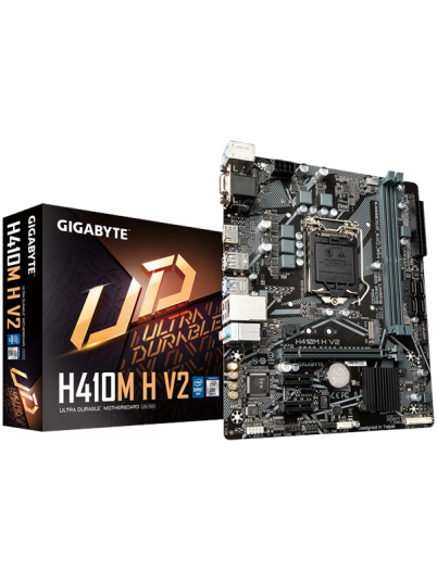 Gigabyte H410M H V2 Micro-ATX Hovedkort med LGA 1200, Intel H410 Chipset