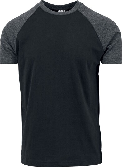 Urban Classics T-skjorte Raglan Contrast Tee S til XXL Herrer svart-koksgrå