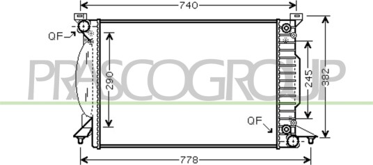 PRASCO AD020R009 Radiator motorkjøling