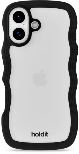 Holdit iPhone 17 Wavy Deksel Black / Transparent
