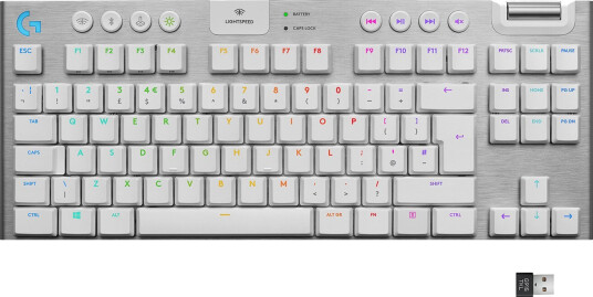 Logitech G915 TKL Trådløst Gaming Tastatur med RGB Belysning - Hvit