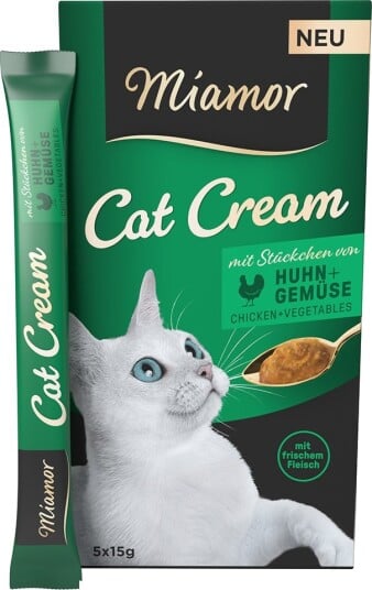 Miamor Cat Cream + Grønnsaker Kylling 20 X 15 G Miamor Cat Cream + Grønnsaker Kylling 20 X 15 G