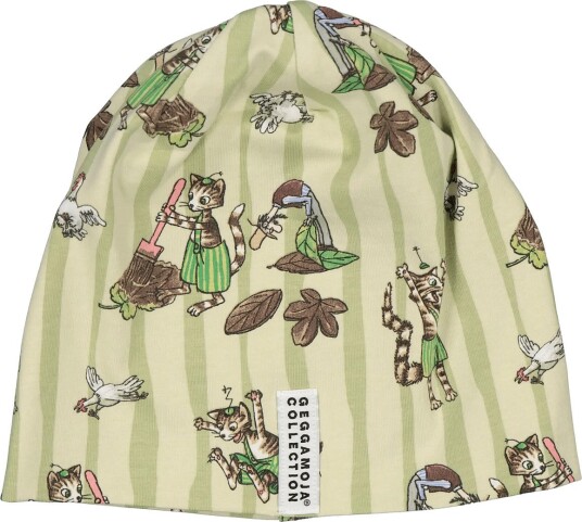 Geggamoja Pettson & Findus Beanie - MOSSGRÖN - 48/50