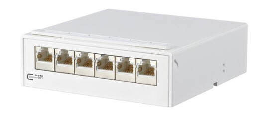 Metz Connect 130862-21-E 10 Gigabit Ethernet Rj-45 Cat6 Hvit 121,5 Mm 37,7 Mm