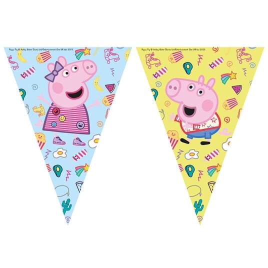 Globos Europe Flaggirlander Peppa Gris Blå/Gul Globos Europe Flaggirlander Peppa Gris Blå/Gul