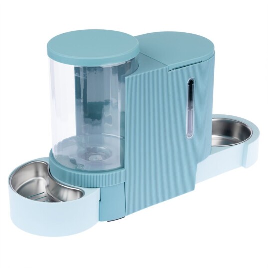 Tiaki Fôr- Og Vanndispenser Lyseblå Opptil 1.3 kg Tørrfôr & 3 L Vann Tiaki Fôr- Og Vanndispenser Lyseblå Opptil 1.3 kg Tørrfôr & 3 L Vann