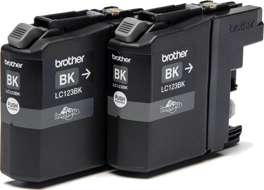 Brother Blekkpatron Pakke LC-123BK Sort 2stk (2x11ml) (2x600 sider)
