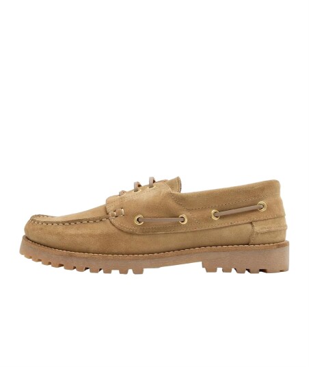 Garment Project Ollie Boat Shoe Earth Suede Beige 42