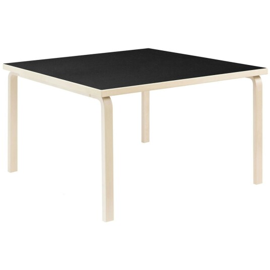 Artek Aalto 84 Bord Kvadratisk 120x120 cm Sort Linoleum Artek Aalto 84 Bord Kvadratisk 120x120 cm Sort Linoleum
