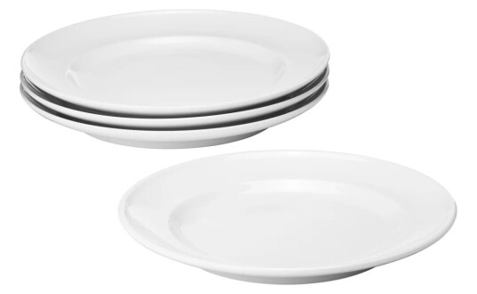 Jensen Koppel sidetallerken Ø16 cm 4pk Hvit