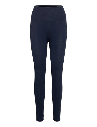 Famme Ribbed Seamless Tights - Blue - XS Famme Ribbed Seamless Tights - Blue - XS