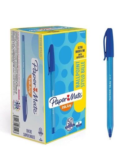Paper Mate InkJoy 100ST Ballpoint Pens Ultra Fine Point 0.5 mm Blå 50 Count Paper Mate InkJoy 100ST Ballpoint Pens Ultra Fine Point 0.5 mm Blå 50 Count