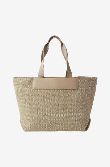 Calvin Klein Vesken CK Raffia Large Shopper Brun