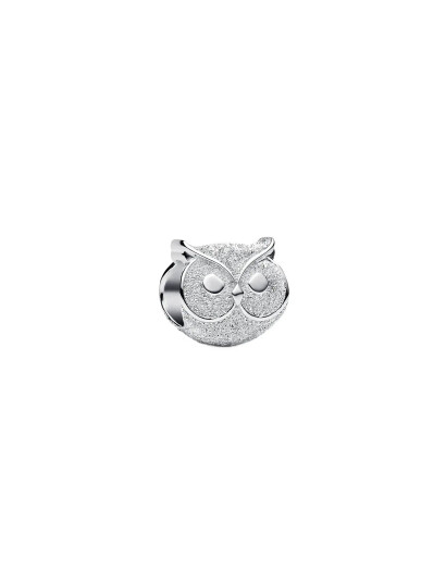 Pandora Textured Owl Mini Charm   Silver   ONE SIZE