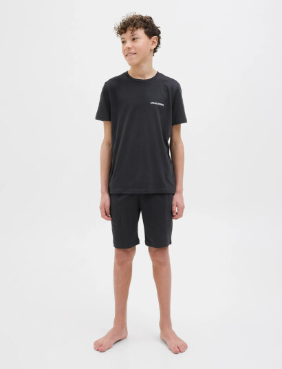 Jack & Jones Jaceverest Ss Tee And Shorts Set W Jnr Black 152