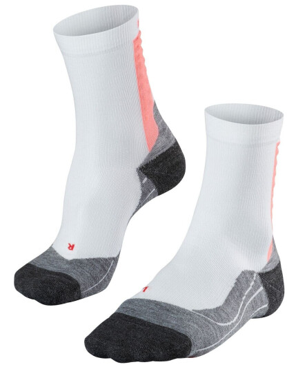 FALKE Achilles W's løpesokk kompresjon White NeonRed 37-38