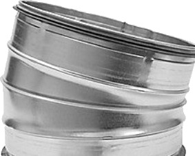 Bøj. Ø250 15 Gr. Bf 250 15 Nippel/Nippel Falset Galvaniseret