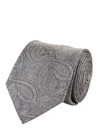 Portia 1924 Paisley Silk Tie - Beige - ONE SIZE Portia 1924 Paisley Silk Tie - Beige - ONE SIZE