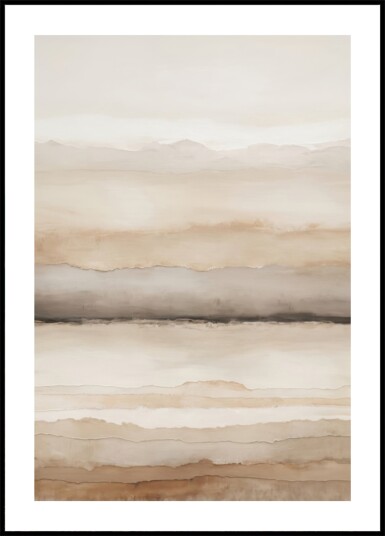 Earthy Layered Abstract Plakat / 30x40