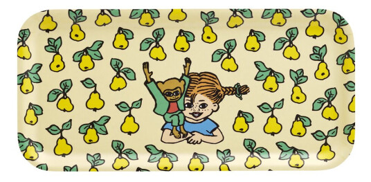 Muurla   Pippi brett 27x13 cm frukter gul