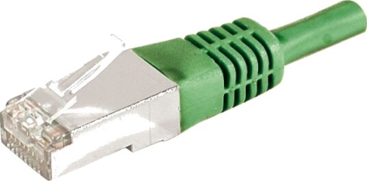 Patchkabel F/Utp Cat.6A Grønn 0,3 M For 10 Gigabit/S Med Spesielt Smal Knekkbeskyttelse (859546)