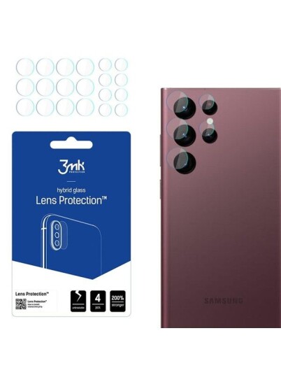 3Mk Hybrid Kameralinsebeskytter for Samsung Galaxy S22 Ultra 5G - 4 Stk. 3Mk Hybrid Kameralinsebeskytter for Samsung Galaxy S22 Ultra 5G - 4 Stk.