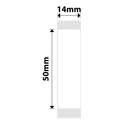 NIIMBOT Etikettklistremerker B18 serien 14 x 50mm / 125 stk / Hvit