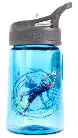Tinka drikkeflaske Lyseblå med keeper 350ml