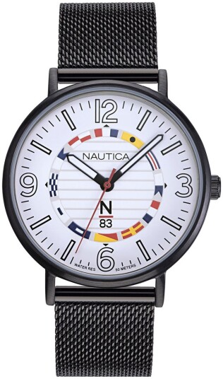 Nautica Herreklokke NAPWGS904 Hvit/Stål Ø41 mm