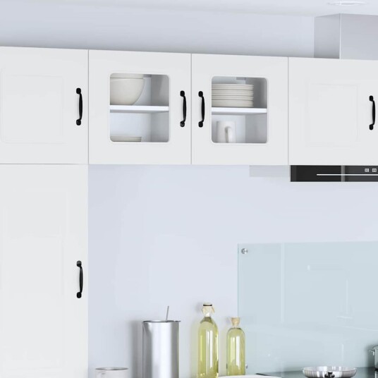  Kjøkkenskap med hylle 2 pcs Hvit 40 x 31 x 40 cm Konstruert tre