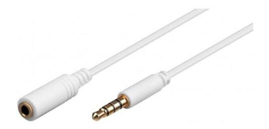 Goobay 5m 3.5mm Audio Forlengerkabel Hvit Goobay 5m 3.5mm Audio Forlengerkabel Hvit