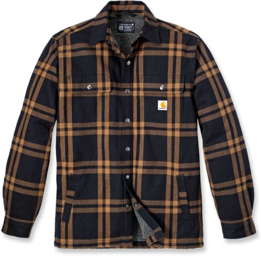 Carhartt Men's Roane Hooded Shirt Jacket Black XXL