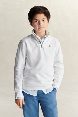 Shield Half Zip Sweatshirt EGGSHELL 15 16Y Shield Half Zip Sweatshirt EGGSHELL 15 16Y