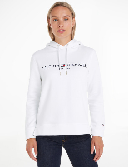 Tommy Hilfiger Heritage Hilfiger Hoodie Ls - White - XS Tommy Hilfiger Heritage Hilfiger Hoodie Ls - White - XS
