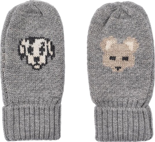 Wheat Jacquard Mittens Towsi FLINT MELANGE L Wheat Jacquard Mittens Towsi FLINT MELANGE L