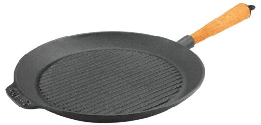 Carl Victor Grillpanne i støpejern 28 cm, håndtak bøketre 1712785-01-0 1782304-01-0 Carl Victor Grillpanne i støpejern 28 cm, håndtak bøketre 1712785-01-0 1782304-01-0