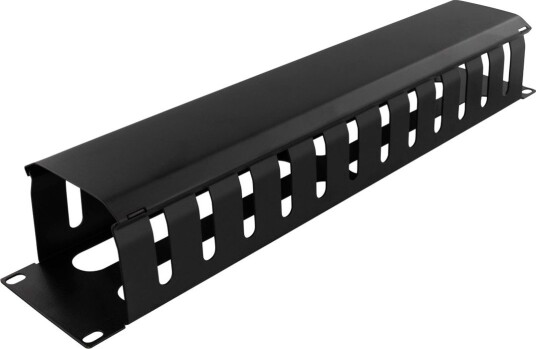 Deltaco Kabelhåndtering for 19" rack 2U metall