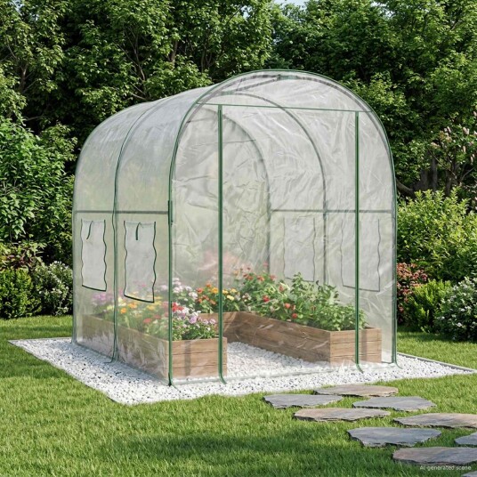 vidaXL Drivhus med ramme 160 x 200 x 192,5 cm PVC Gjennomsiktig